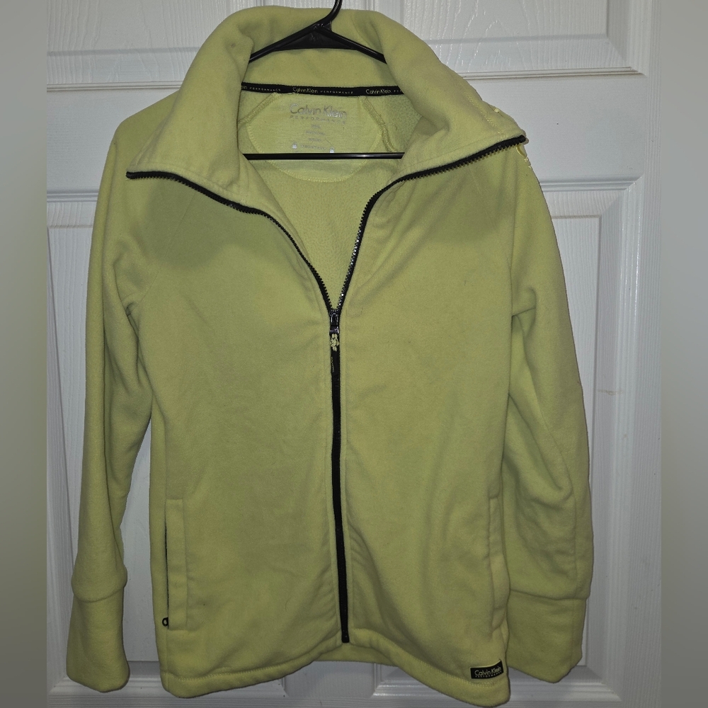 Calvin Klein Women's  Bright Yellow Fleece Jacket